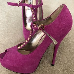 Steve Madden Pink Suede Heels